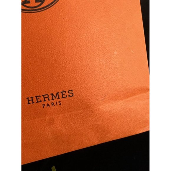 Hermes Paper Reusable Shopping Bag Gift Orange 12" x 8 " x 2.5" - Picture 9 of 9